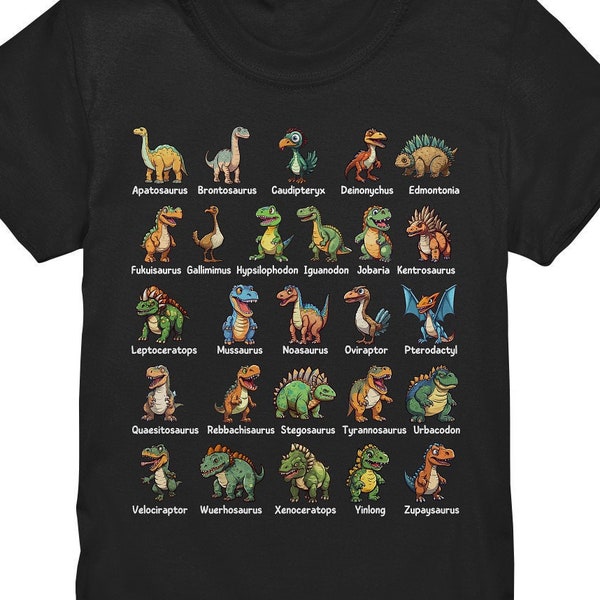 Dinosaurier Alphabet Shirt Dino ABC Schule