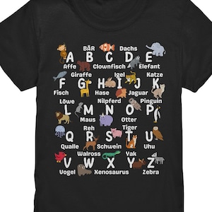 Animal Alphabet Shirt Kids ABC