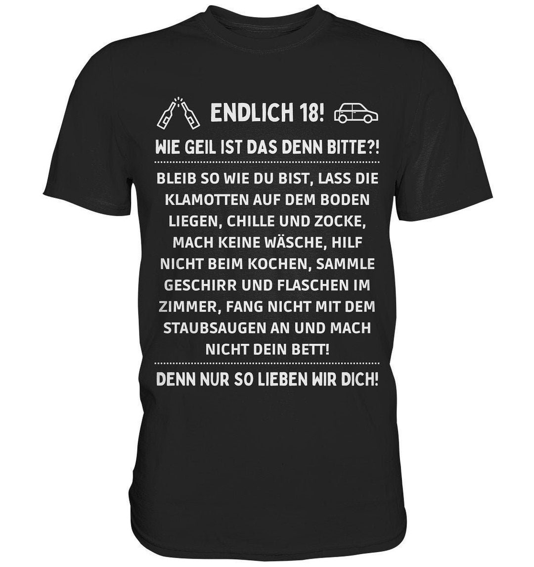 Endlich 18! Shirt Spruch 18. Geburtstag Etsy.de