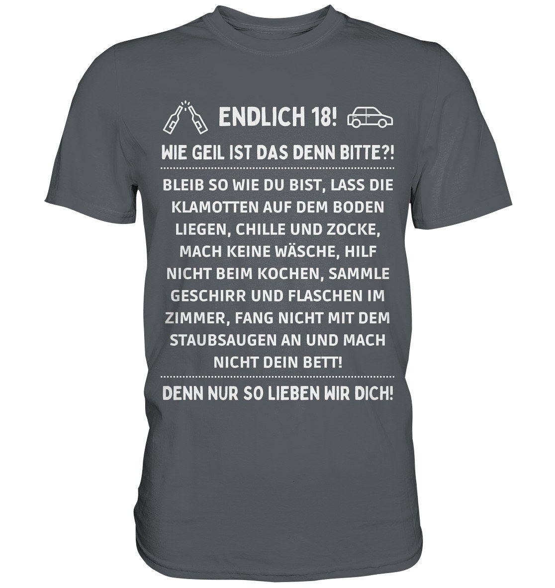 Endlich 18 Shirt Spruch 18. Geburtstag Etsy.de