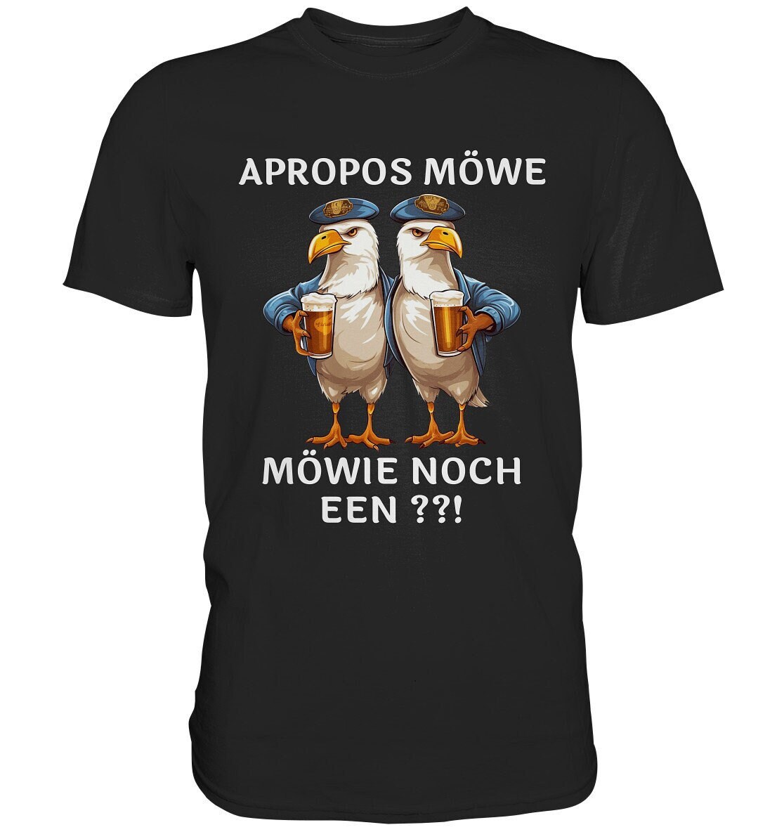 funny seagull shirt saying beer