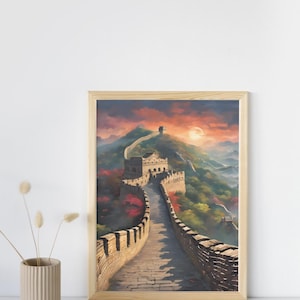 6 printable poster Asia landscape bundle , China Big wall, Asian inspired art, Asian art, clipart, wall art, Asian wall art