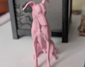 Greyhound Whippet Lurcher home decoration, tabletop sculpture, Dog Miniature, dog Cake Topper, addition to Pet Memorial, miniature statue