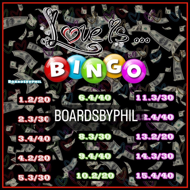 Pick Your Prize Bingo Board Etsy