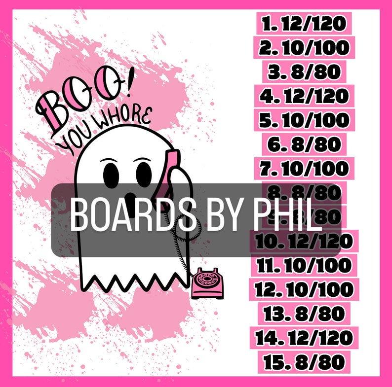 Pick Your Prize Bingo Board Etsy