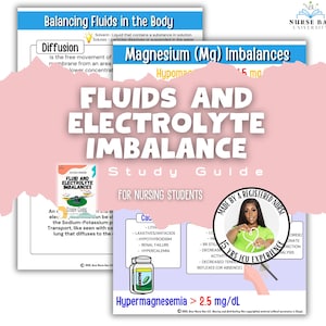 Guía de estudio de enfermería sobre desequilibrio de líquidos y electrolitos (PDF)