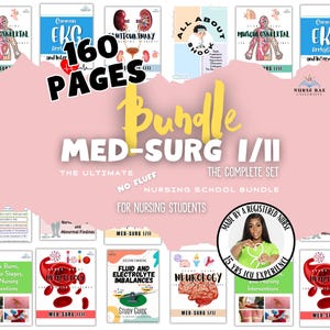 Med Surg Nursing School Study Guide Bundle - Etsy