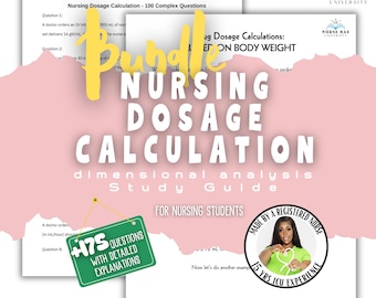 Nursing Dosage Calculation Study Guide: 175+ Practice Questions