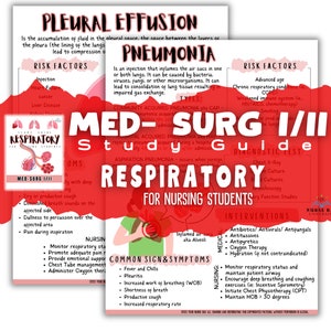 Respiratory Study Guide: Med Surg Nursing Notes