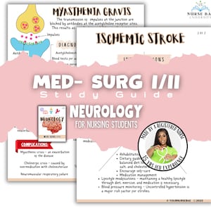 Neurology Nursing Study Guide: Med Surg I/II (Digital Download)