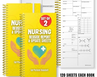 Nurse Report Notebook: Med Surg RN Handoff Sheets (Set of 2)
