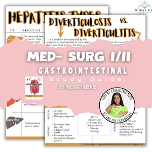 Guía de estudio de enfermería de cirugía gastrointestinal: Trastornos gastrointestinales (PDF)