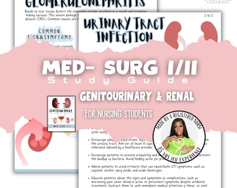 Genitourinary Renal Study Guide: Med-Surg I/II Nursing Notes