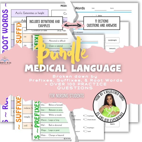 Medical Language for Nursing Students, Nursing Bundle