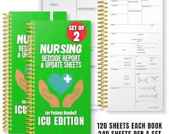 ICU Nurse Report Notebook: SBAR Handoff Sheets