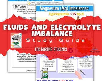 Fluid and Electrolytes Imbalance Bundle Pack - Nursing Study Guide, Mnemonics, Cheat Sheets, and Study Hacks Nursing School