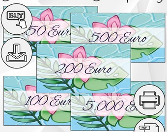 Festa in piscina segnaposto | Da 1 euro a 5000 euro | Sfida del risparmio | Budget | Planner | Metodo di copertina | A6 | File PDF | Stampabile