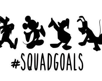 Mickey Mouse Squad Goals PNG 300 dpi, SVG File Cricut, Instant Download