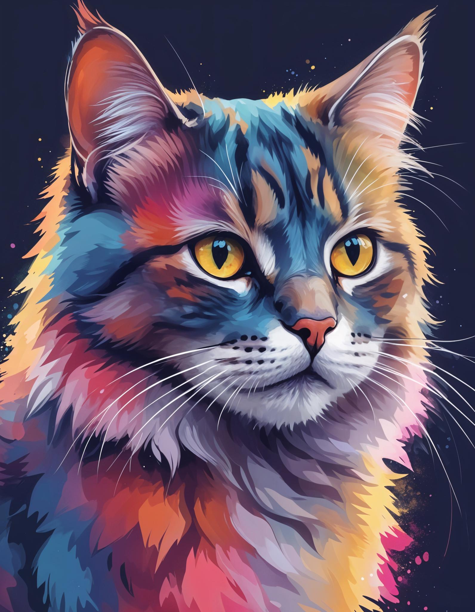 Misty Meow | Animal | Cat | Digital Art Print | Wall Art | AI Generated ...