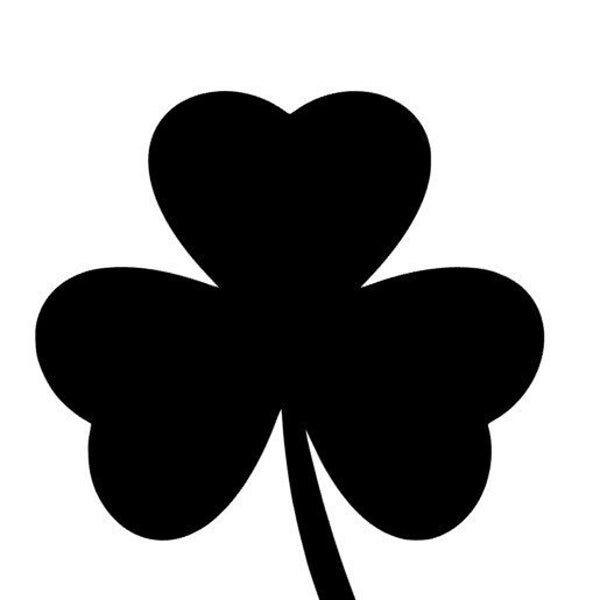 Shamrock St. Patricks Silhouette Instant Download includes Cricut, Cameo Silhouette SVG Cut File, JPEG Printable Image, PNG Transparent File