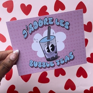 Carte j'adore les Bubble tea mais ...
