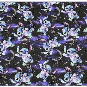 Caroon Disney lilo Stitch Cotton Fabric Printed Plain Sewing Cloth 43Inch By Half Yard 100% cotton