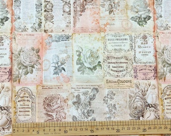 Vintage stof Mooie stof Katoenen stof Bedrukt Effen naaidoek 57 inch x 1/2 meter 100% katoen
