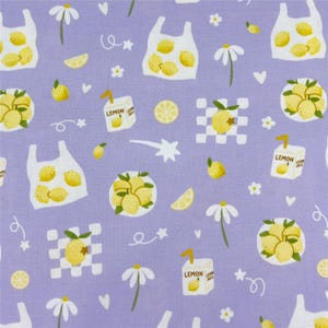 Watercolor lemon Fruit Design cotton fabric Patchwork Sewing Quilting diy, Fruit Food Berry Cake Handbag fabric 57Inch x 1/2 Yard