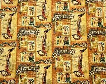 Vintage stof Damesstof Katoenen stof Bedrukt effen naaidoek 57 inch x 1/2 yard 100% katoen