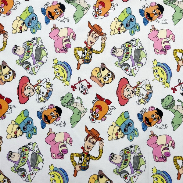 Caroon Disney Fabric Toy story Fabric Cotton Fabric Printed Plain Sewing Cloth 57Inch x 1/2 Yard 100% cotton