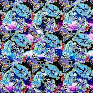 Caroon terror Cotton Fabric Printed Plain Sewing Cloth 57Inch x 1/2 Yard 100% cotton