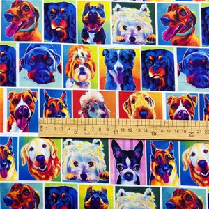 Animal Fabric Dog Fabric Cotton Fabric Printed Plain Sewing Cloth 57Inch x 1/2 Yard 100% cotton