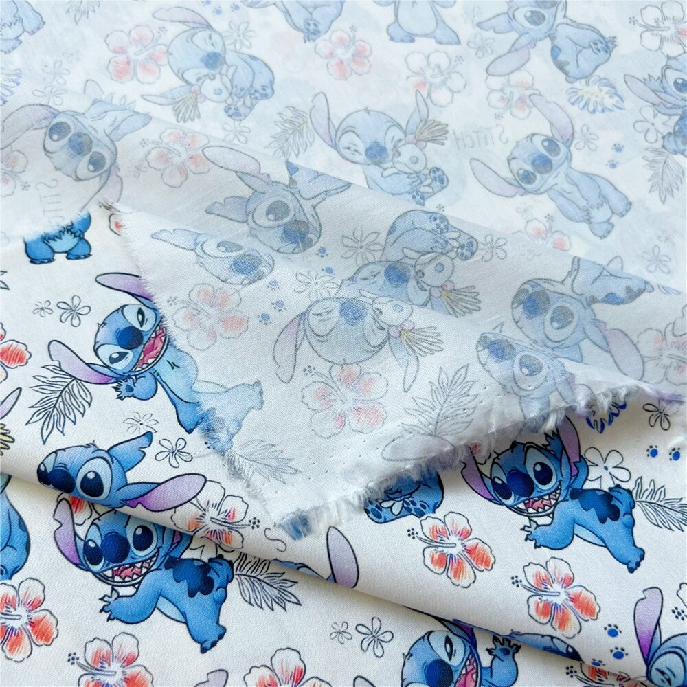 50*145cm or 50*45cm Sale Disney Cartoons Lilo And Stitch Cotton