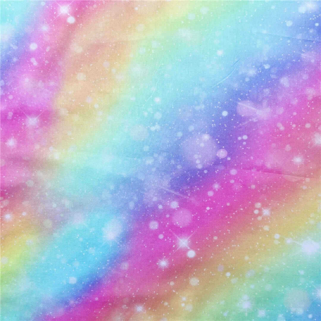 Rainbow Colorful Star Cotton Fabric Colour Cloth 43inch X 1/2 Yard - Etsy