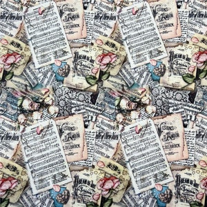 Tessuto vintage Tessuto floreale Tessuto di cotone Stampato Panno da cucito semplice 57 pollici x 1/2 metro 100% cotone