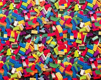Building Blocks Fabric toy brick Fabric Cotton Fabric Printed Plain Sewing Cloth 57Inch x 1/2 Yard 100% cotton