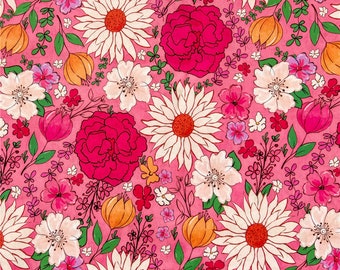 Bloemenstof Bloemenstof Katoenen stof Bedrukt Effen naaidoek 57 inch x 1/2 meter 100% katoen
