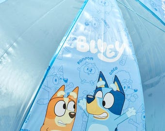 Ombrello Bluey Per Bambini – Cupola Con Apertura Sicura, Multicolore, Ufficiale