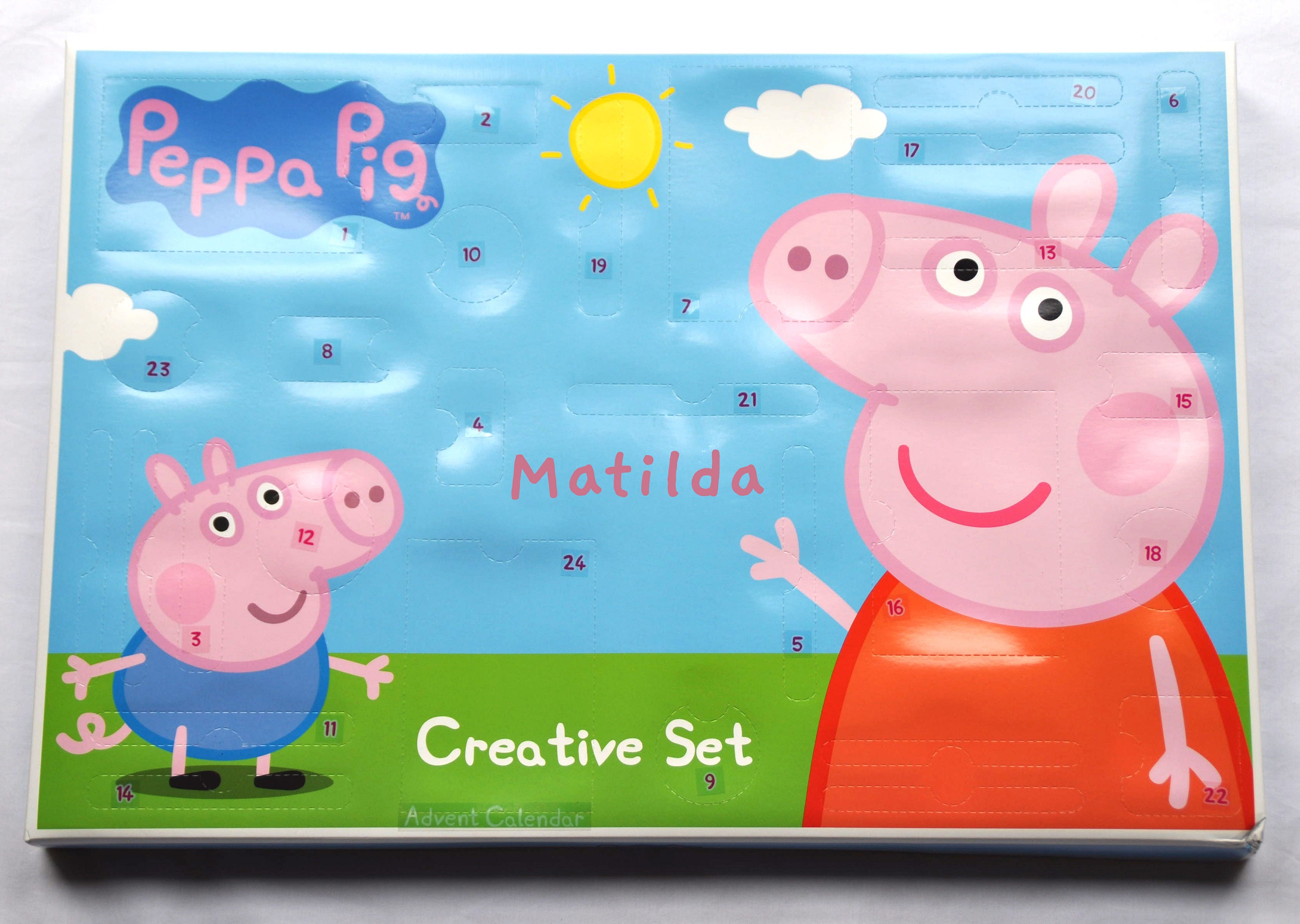 Personalised Peppa Pig Creative Set Christmas Advent Calendar