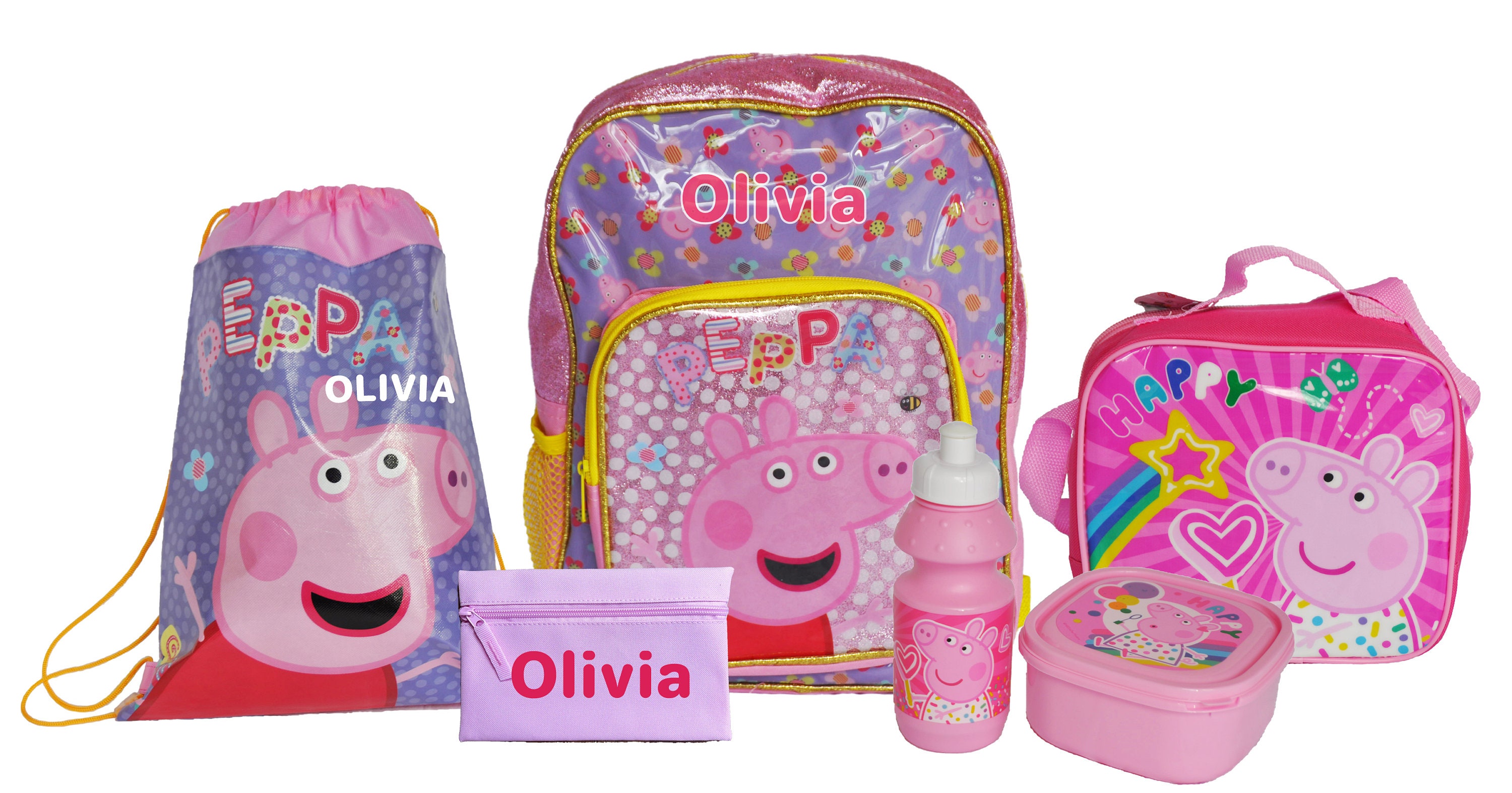 Peppa pig school 2025 bag and lunch box