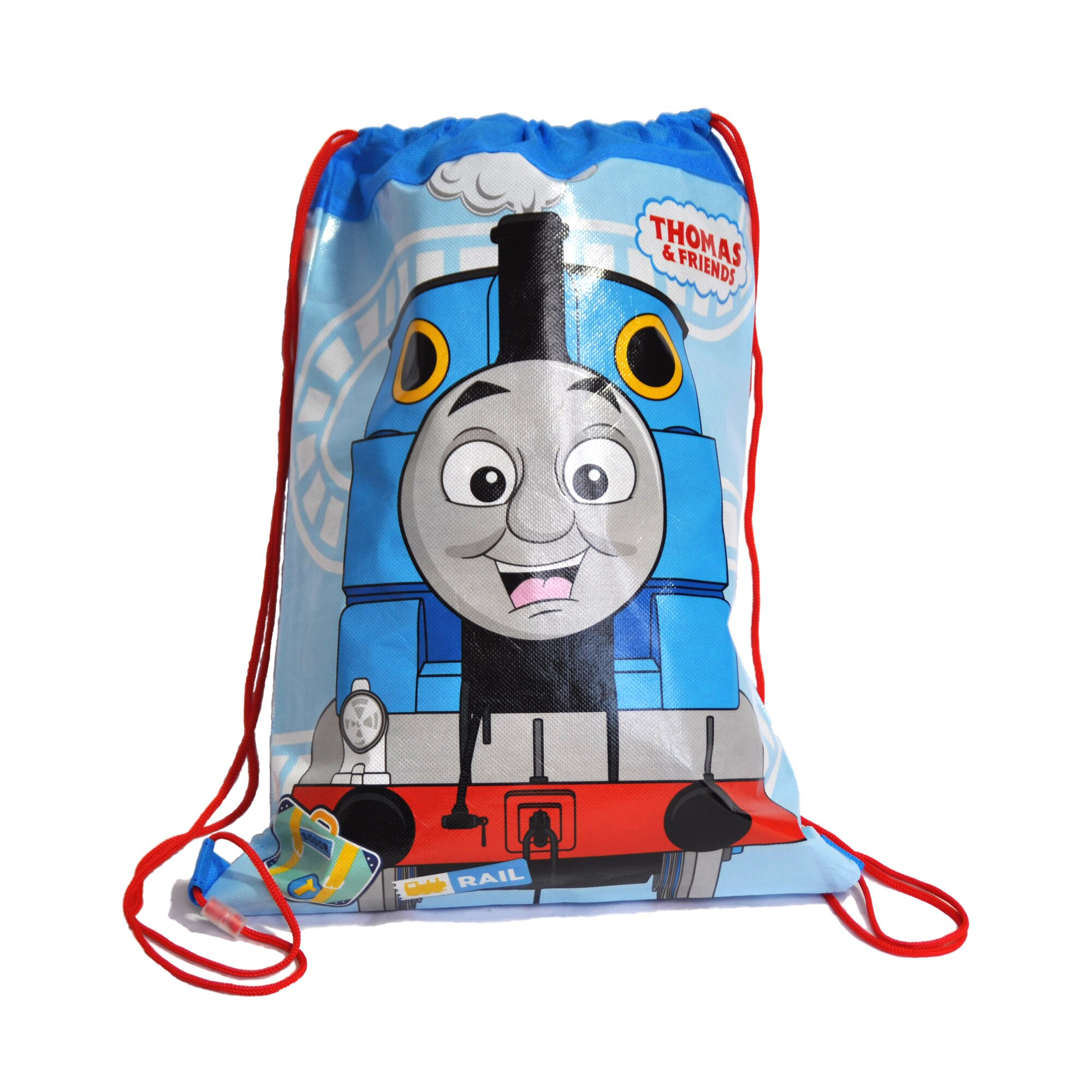 Personalised Thomas the Tank Engine Official Kids Drawstring Bag, Back