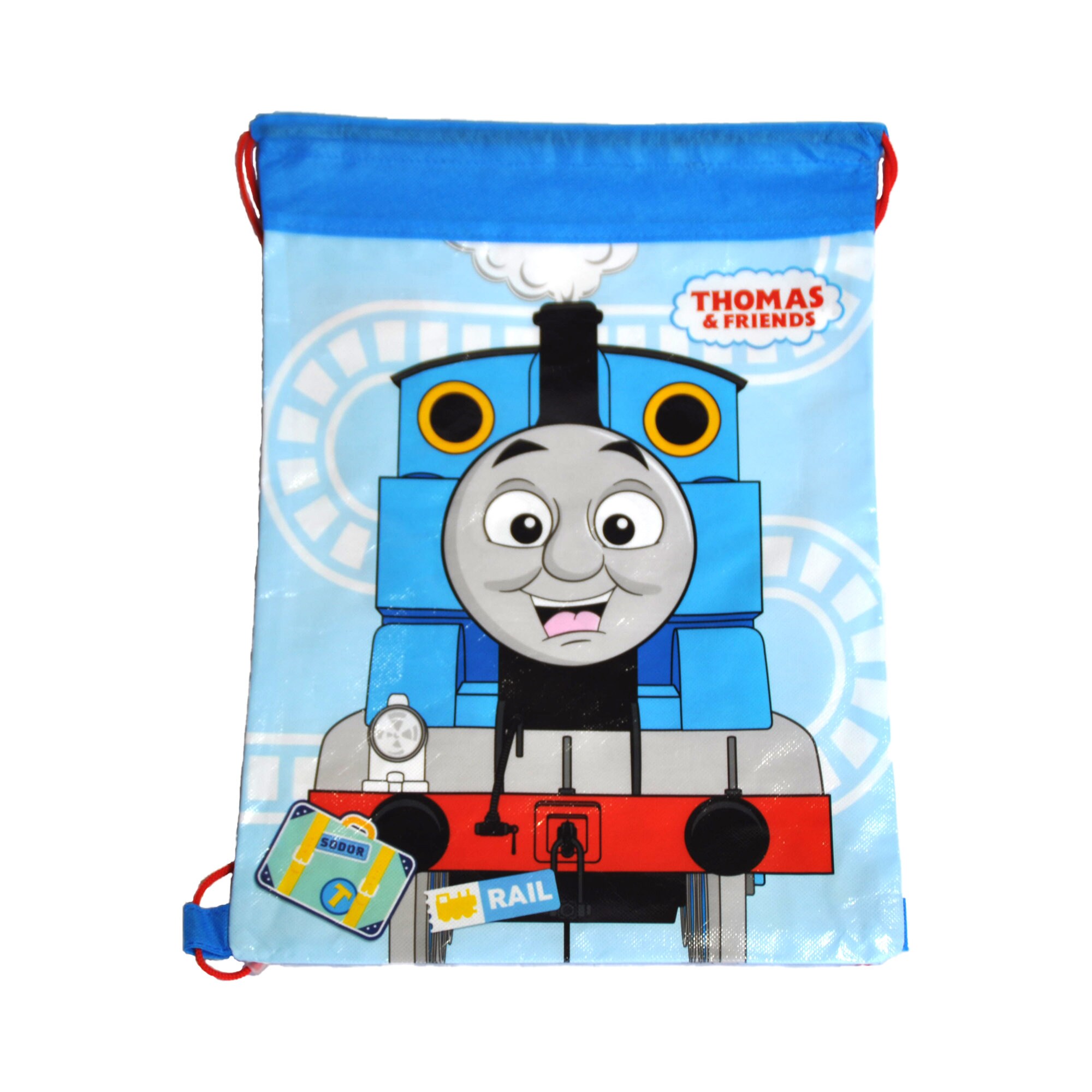 Personalised Thomas the Tank Engine Official Kids Drawstring Bag, Back