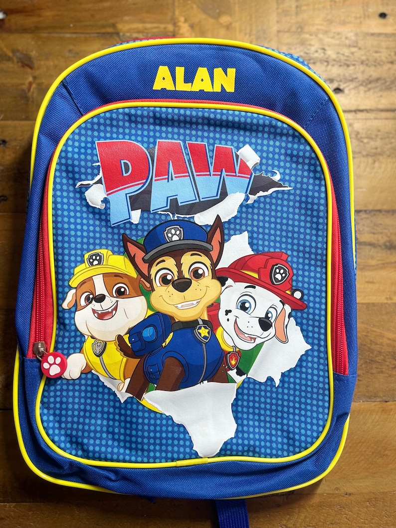 Personalised Paw Patrol Kids Large Official Backpack, Back to School, Pre-school backpack, Toddler backpack image 9