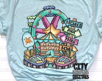 County Fair Png: Carnival Rides Graphic (Digital Download)