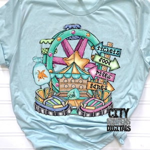 County Fair Png: Carnival Rides Graphic (Digital Download)
