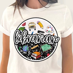 LIBRARIAN png, librarian png for sublimation dtf, school png, cute librarian png, Librarian digital, school digital, school librarian png