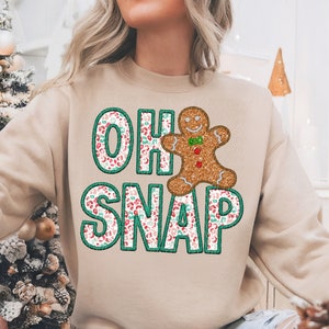 Oh SNAP png, Pink LEOPARD Oh Snap png, Oh Snap faux glitter gingerbread png, gingerbread png, Christmas glitter png, funny Christmas png