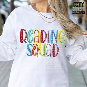 READING SQUAD Glitter Png, Lies Across America Png, Lehrer digitale Datei für Sublimation und dtf, Glitter Lesewoche Png, Dr. Seuss Png
