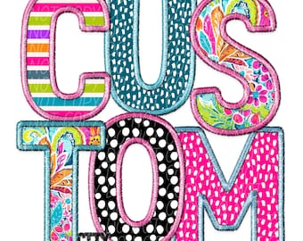 CUSTOM faux embroidery png, digital file for sublimation and dtf, Great for your team, city or business