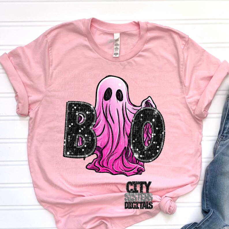 PINK HALLOWEEN digitaal voor sublimatie en dtf-png, Boo Pink Ghost png, Pink Ghost Halloween png, Pink Boo png, Halloween png afbeelding 4